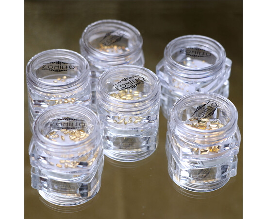 Зображення 7 Текстурні заклепки Komilfo овал великий 1.5*3 мм, золото, 50 шт