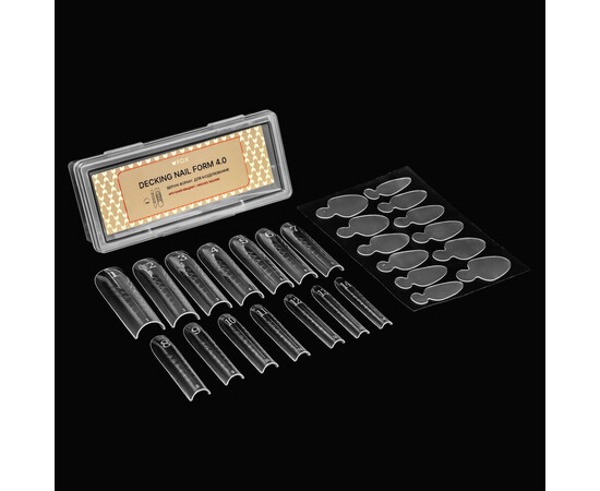 Зображення 2 Верхні форми для моделювання F.O.X Decking Nail form 4.0 Арочний квадрат, 28 шт