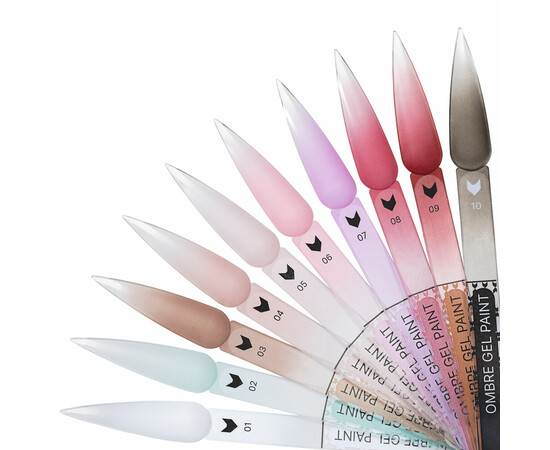 Зображення 2 Гель-фарба для омбре (градієнту) F.O.X Ombre Gel Paint 002, 5 мл, Об'єм (мл, г): 5, Колір: 02