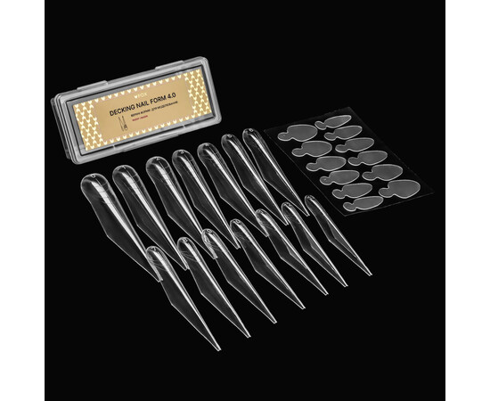 Зображення 2 Верхні форми для моделювання F.O.X Decking Nail form 4.0 Разор, 14 шт