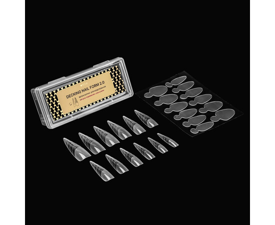 Зображення 2 Верхні форми для моделювання F.O.X Decking Nail form 2.0 Подовжений Мигдаль, 24 шт