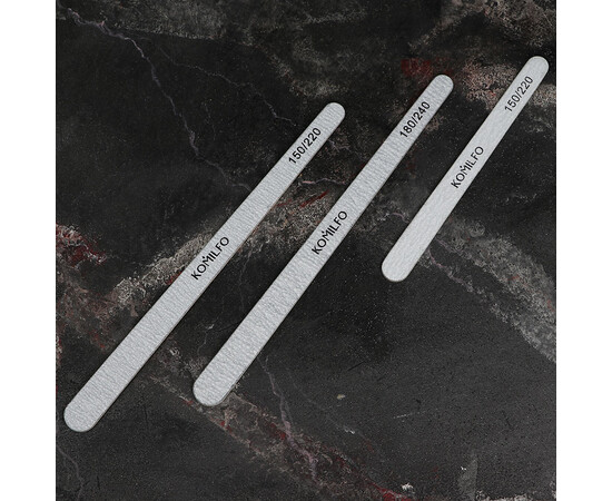 Зображення 3 Пилочка для нігтів Komilfo дерев’яна капля 16.5 см, 150/220 гріт