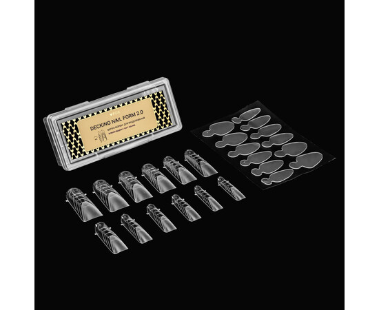 Зображення 2 Верхні форми для моделювання F.O.X Decking Nail form 2.0 М'який квадрат, 24 шт