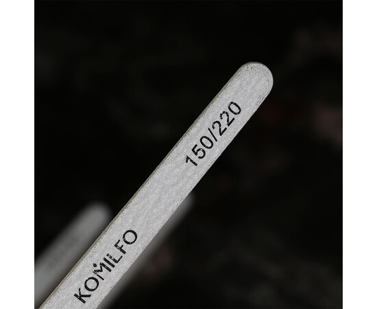 Зображення 2 Пилочка для нігтів Komilfo дерев’яна капля 11.5 см, 150/220 гріт