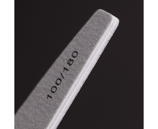 Зображення 2 Пилочка для нігтів Komilfo півколо сіра, 100/180 гріт