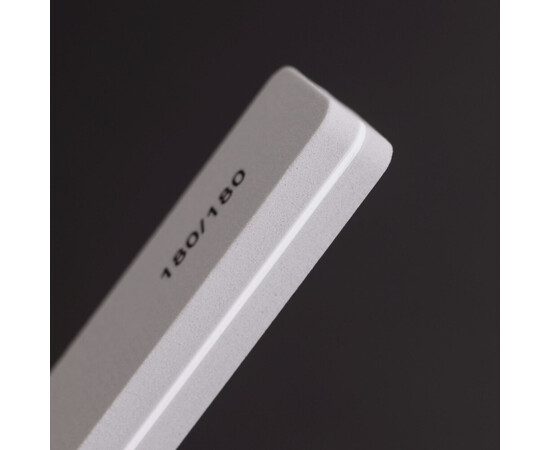 Зображення 2 Шліфувальник для натуральних нігтів Komilfo прямокутний сірий 30/180 мм, 180/180 гріт