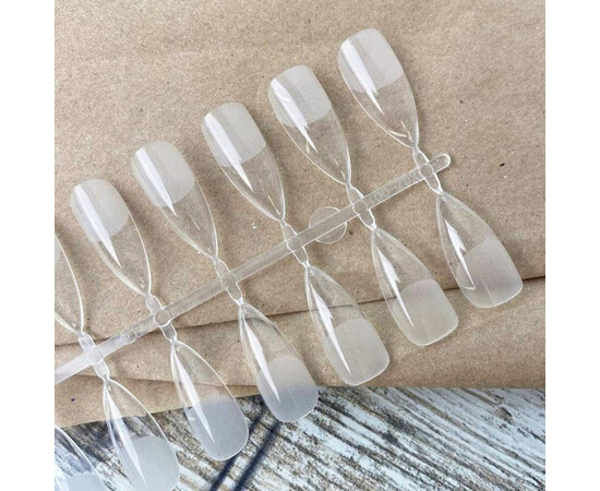 Зображення 2 Форми-тіпси для нарощування нігтів Nails Molekula Fast Form Nail Extentions Oval Овал, 24 шт