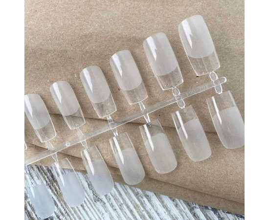 Зображення 2 Форми-тіпси для нарощування нігтів Nails Molekula Fast Form Nail Extentions Square Квадрат, 24 шт
