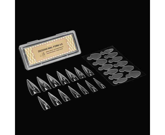 Зображення 2 Верхні форми для моделювання F.O.X Decking Nail form 4.0 Класичний мигдаль, 28 шт