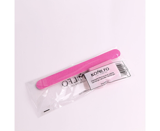 Зображення 6 Одноразовий набір Komilfo №1 пилочка 100/100, бафф 120/120 гріт