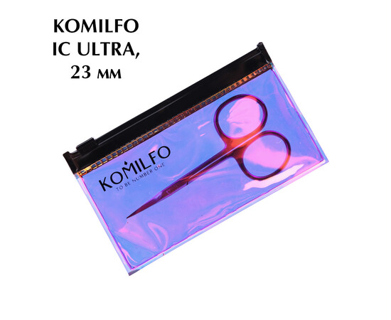 Изображение 4 Ножницы профессиональные для кутикулы в дихроическом чехле Komilfo IC Ultra, 23 мм