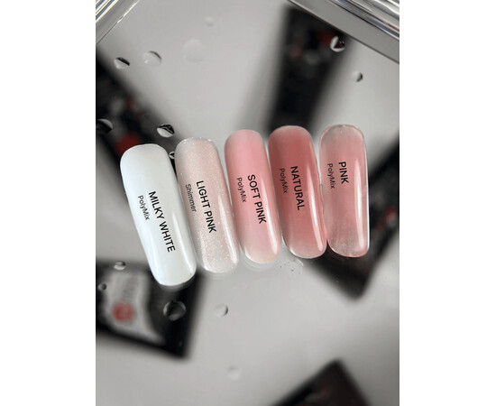 Изображение 2 Полигель с шиммером Atica Polymix Light Pink Shimmer, 30 мл, Объем (мл, г): 30, Цвет: Light Pink