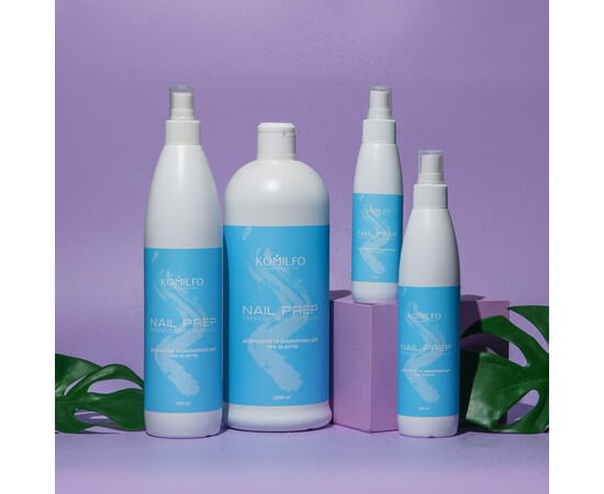 Зображення 2 Дезінфектор і знежирювач для нігтів Komilfo Nail Prep, 500 мл, Об'єм (мл, г): 500