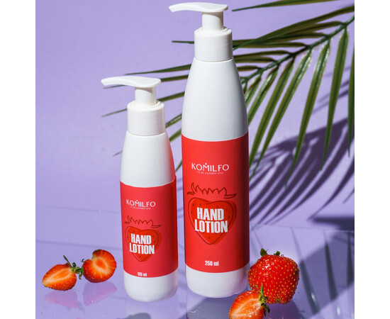 Изображение 2 Лосьон для рук Komilfo Hand Lotion Strawberry клубника, 125 мл, Объем (мл, г): 125