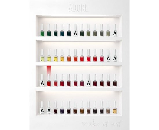 Зображення 4 Гель-лак ADORE prof. Basic Palette 104 Red червоний, 12 мл, Об'єм (мл, г): 12, Колір: 104