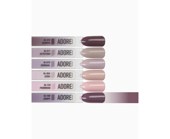 Изображение 3 Гель-лак ADORE prof. Basic Palette 106 Grape виноградный, 12 мл, Объем (мл, г): 12, Цвет: 106