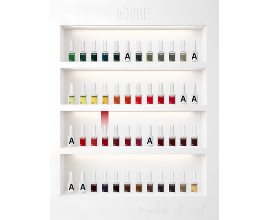 Зображення 4 Гель-лак ADORE prof. Basic Palette 154 Royal червоний, 12 мл, Об'єм (мл, г): 12, Колір: 154