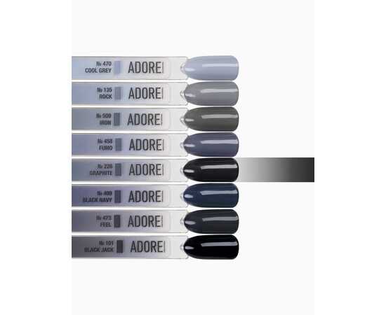 Зображення 3 Гель-лак ADORE prof. Basic Palette 226 Graphite графіт, 12 мл, Об'єм (мл, г): 12, Колір: 226