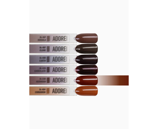 Зображення 3 Гель-лак ADORE prof. Basic Palette 230 Redwood коричневий, 12 мл, Об'єм (мл, г): 12, Колір: 230