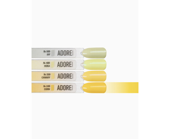 Зображення 3 Гель-лак ADORE prof. Basic Palette 249 Corn жовтий, 12 мл, Об'єм (мл, г): 12, Колір: 249