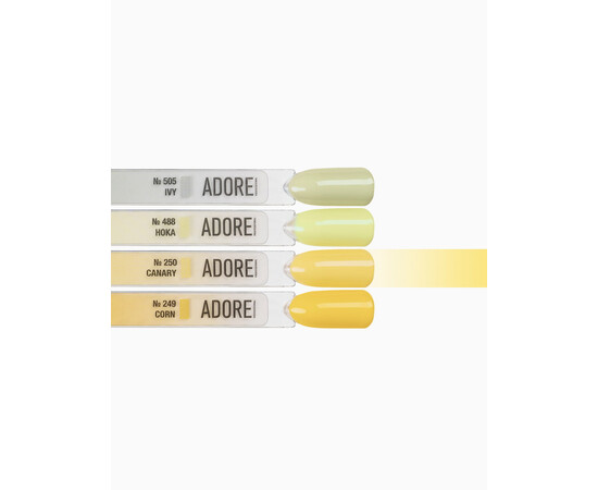 Зображення 3 Гель-лак ADORE prof. Basic Palette 250 Canary жовтий, 12 мл, Об'єм (мл, г): 12, Колір: 250