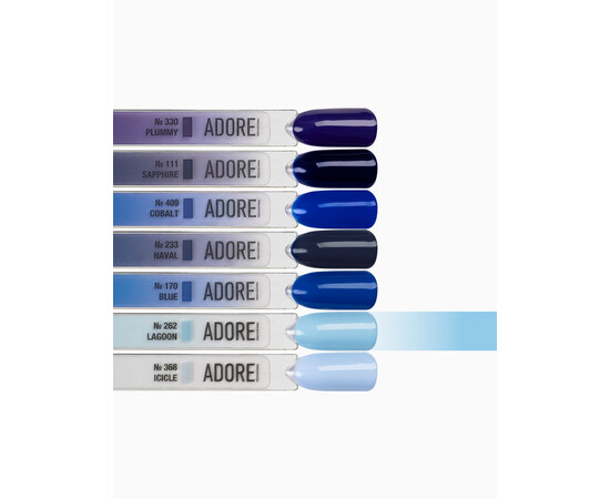 Зображення 3 Гель-лак ADORE prof. Basic Palette 262 Lagoon небесний, 12 мл, Об'єм (мл, г): 12, Колір: 262