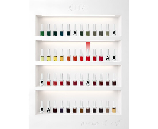 Изображение 4 Гель-лак ADORE prof. Basic Palette 288 Flame красный, 12 мл, Объем (мл, г): 12, Цвет: 288