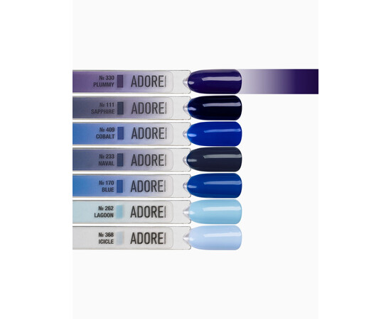 Зображення 3 Гель-лак ADORE prof. Basic Palette 330 Plummy сливово-синій, 12 мл, Об'єм (мл, г): 12, Колір: 330