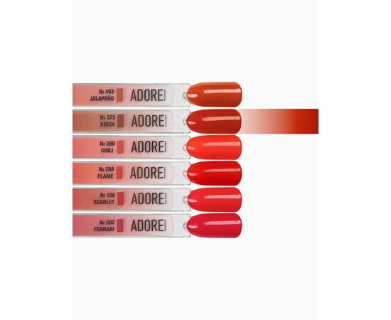 Зображення 3 Гель-лак ADORE prof. Basic Palette 373 Brick теракотовий, 12 мл, Об'єм (мл, г): 12, Колір: 373