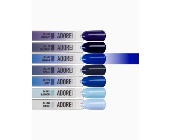Зображення 3 Гель-лак ADORE prof. Basic Palette 409 Cobalt синій, 12 мл, Об'єм (мл, г): 12, Колір: 409