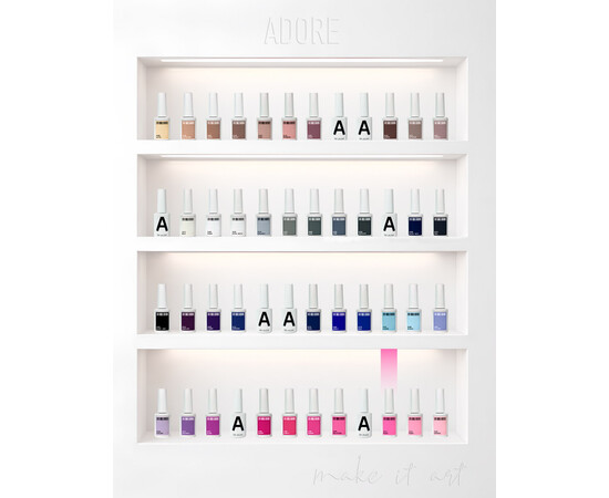 Зображення 4 Гель-лак ADORE prof. Basic Palette 417 Pussy рожевий, 12 мл, Об'єм (мл, г): 12, Колір: 417