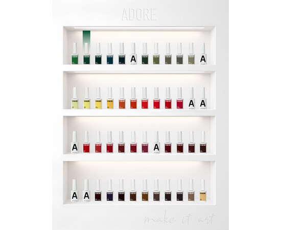 Зображення 4 Гель-лак ADORE prof. Basic Palette 430 Basil зелений, 12 мл, Об'єм (мл, г): 12, Колір: 430