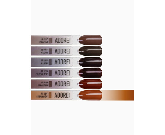 Изображение 3 Гель-лак ADORE prof. Basic Palette 464 Cinnamon коричневый, 12 мл, Объем (мл, г): 12, Цвет: 464
