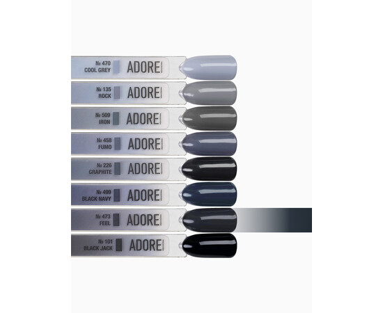 Изображение 3 Гель-лак ADORE prof. Basic Palette 473 Feel графитовый, 12 мл, Объем (мл, г): 12, Цвет: 473