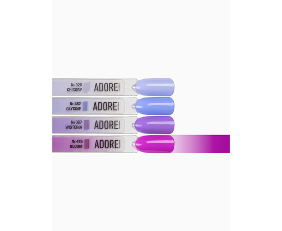 Зображення 3 Гель-лак ADORE prof. Basic Palette 475 Bloom фіолетовий, 12 мл, Об'єм (мл, г): 12, Колір: 475