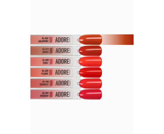 Зображення 3 Гель-лак ADORE prof. Basic Palette 493 Jalapeño цегляний, 12 мл, Об'єм (мл, г): 12, Колір: 493