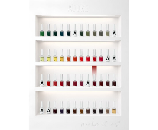 Зображення 4 Гель-лак ADORE prof. Basic Palette 494 Rustic червоний, 12 мл, Об'єм (мл, г): 12, Колір: 494