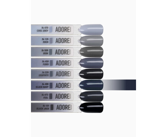 Зображення 3 Гель-лак ADORE prof. Basic Palette 499 Black Navy синьо-чорний, 12 мл, Об'єм (мл, г): 12, Колір: 499