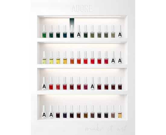 Зображення 4 Гель-лак ADORE prof. Basic Palette 500 Green Black зелений, 12 мл, Об'єм (мл, г): 12, Колір: 500