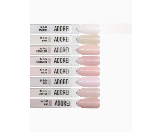 Изображение 3 Гель-лак ADORE prof. French F-01 marble мраморный, 12 мл, Объем (мл, г): 12, Цвет: 01