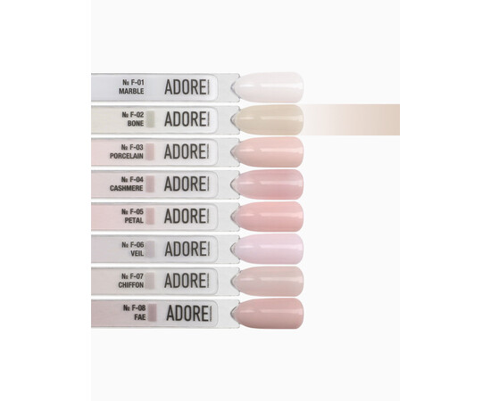Зображення 3 Гель-лак ADORE prof. French F-02 bone слонова кістка, 12 мл, Об'єм (мл, г): 12, Колір: 02