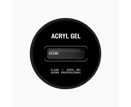 Зображення 4 Акрил-гель для нарощування нігтів ADORE prof.  Acryl Gel Edition прозорий, 50 г