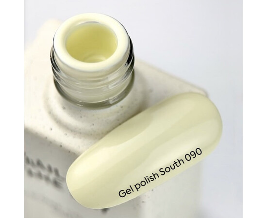Зображення 2 NAILSOFTHEDAY Gel polish South 090 пастельно-жовтий гель-лак, що перекривається в один шар, 10 м, Об'єм (мл, г): 10, Колір: 090 South