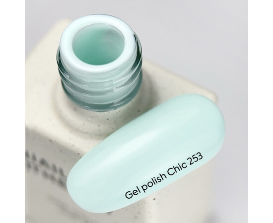 Изображение 2 NAILSOFTHEDAY Gel polish Chic 253 пастельно-бирюзовый гель-лак, перекрывающийся в один слой, 10 мл, Объем (мл, г): 10, Цвет: 253 Chic
