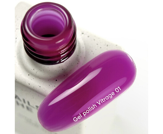 Изображение 2 NAILSOFTHEDAY Gel Polish Vitrage 01 ярко-розовый (малиновый) витражный гель-лак, 10 мл, Объем (мл, г): 10, Цвет: 01