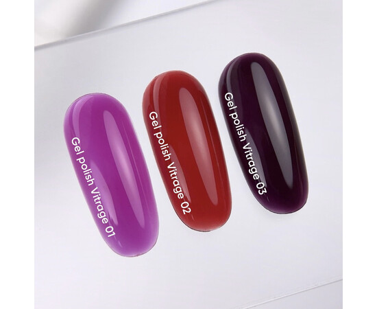 Зображення 6 NAILSOFTHEDAY Gel Polish Vitrage 03 винний вітражний гель-лак, 10 мл, Об'єм (мл, г): 10, Колір: 03