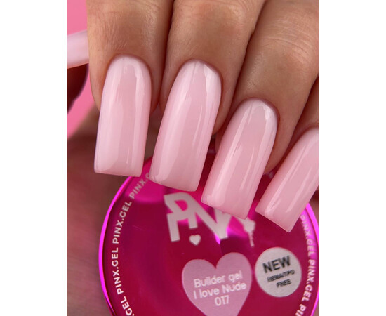 Зображення 2 Моделюючий гель Pinx Builder Gel I Love Nude 017, 30 мл, Об'єм (мл, г): 30, Колір: 017