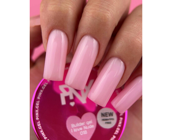 Зображення 2 Моделюючий гель Pinx Builder Gel I Love Nude 018, 30 мл, Об'єм (мл, г): 30, Колір: 018