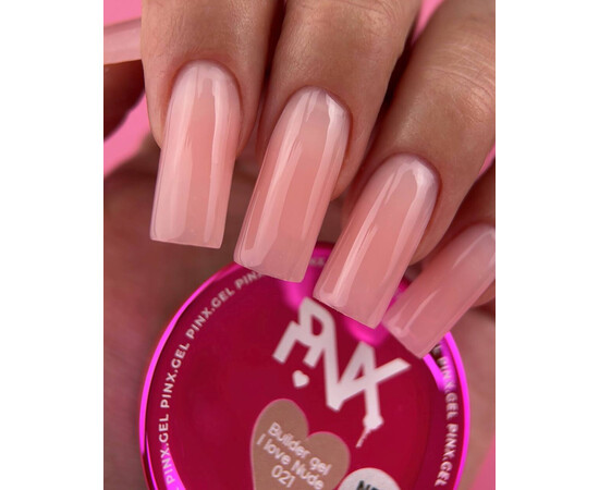 Зображення 2 Моделюючий гель Pinx Builder Gel I Love Nude 021, 30 мл, Об'єм (мл, г): 30, Колір: 021