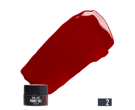 Зображення  Гель-фарба для нігтів NUB Paint Gel 5 г, № 02, Об'єм (мл, г): 5, Колір: 002